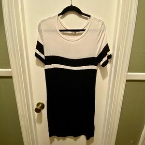 Charlotte Russe Black and White T-Shirt Dress